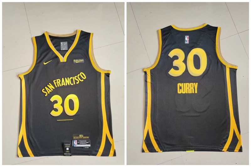 Warriors 30 Stephen Curry Black Nike 2023-24 City Edition Swingman Jersey->golden state warriors->NBA Jersey
